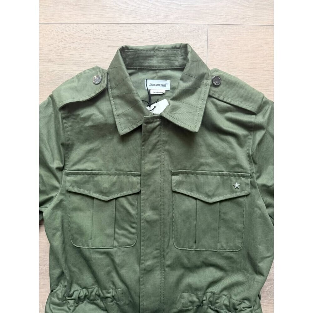 BNWT Zadig & Voltaire Kayak Amour Military Green Utility Jacket - Size XS - Picture 7 of 10